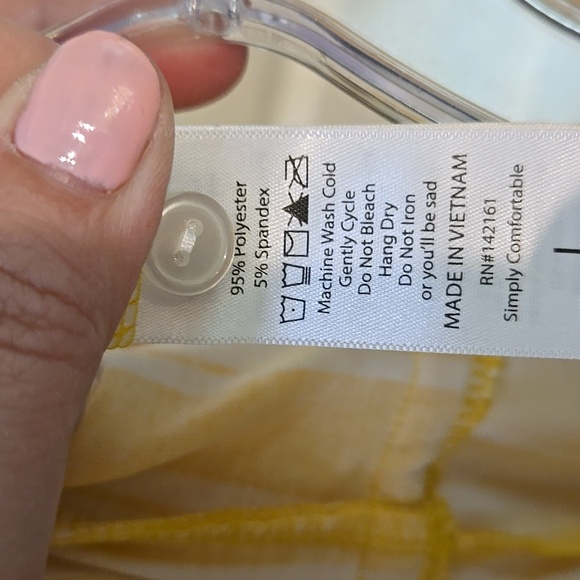 Lularoe Large Yellow Striped Short Sleeve Jumpsuit - Picture 3 of 6